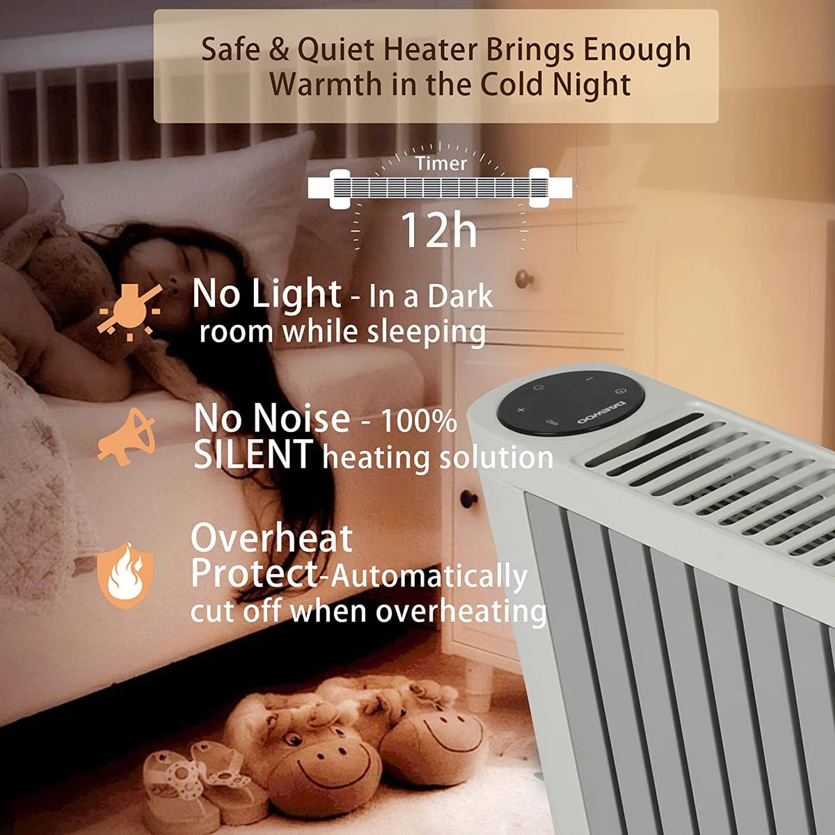 Electric Baseboard Heater with Thermostat and Remote Control M310