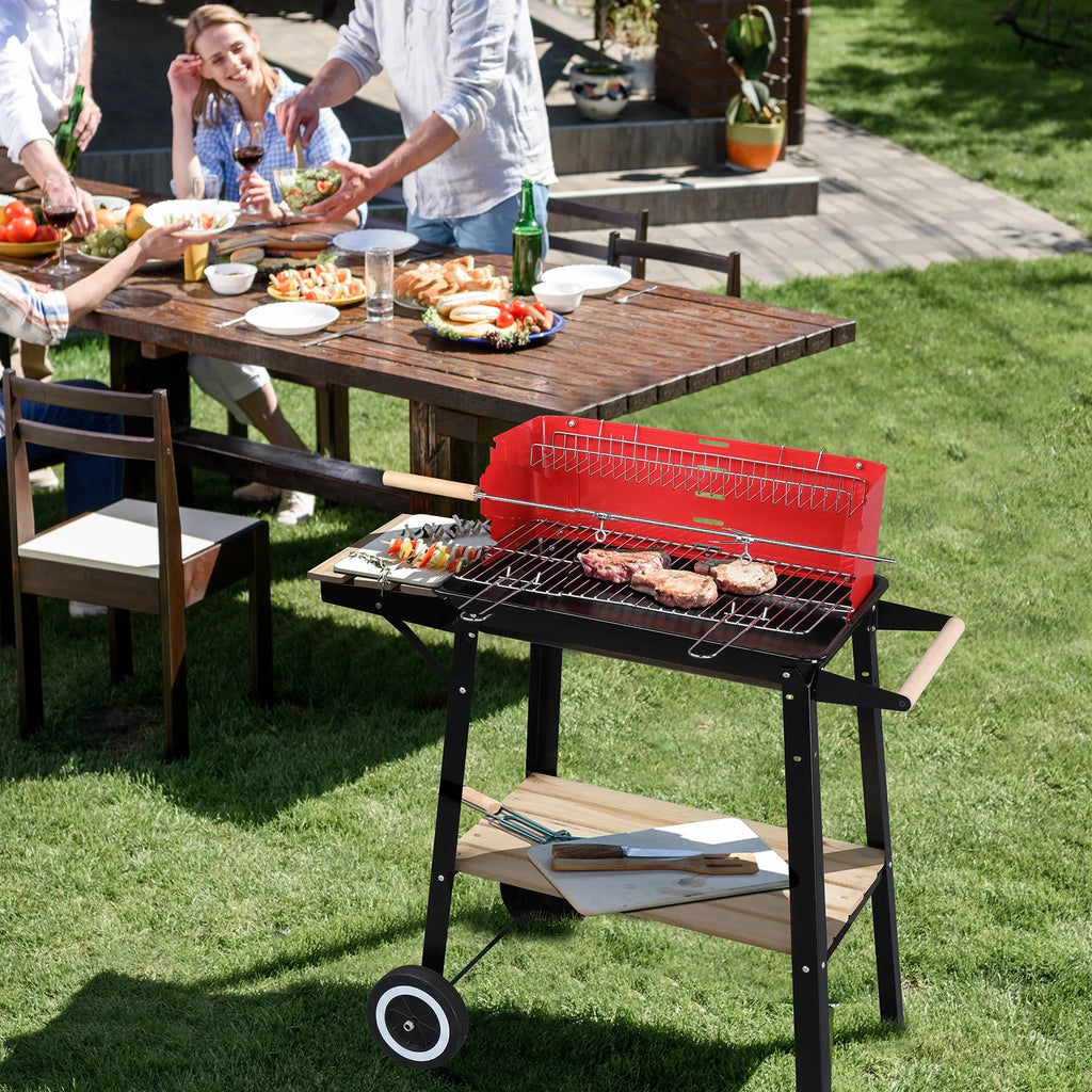 Charcoal Grill Portable Steel BBQ Pit Y540