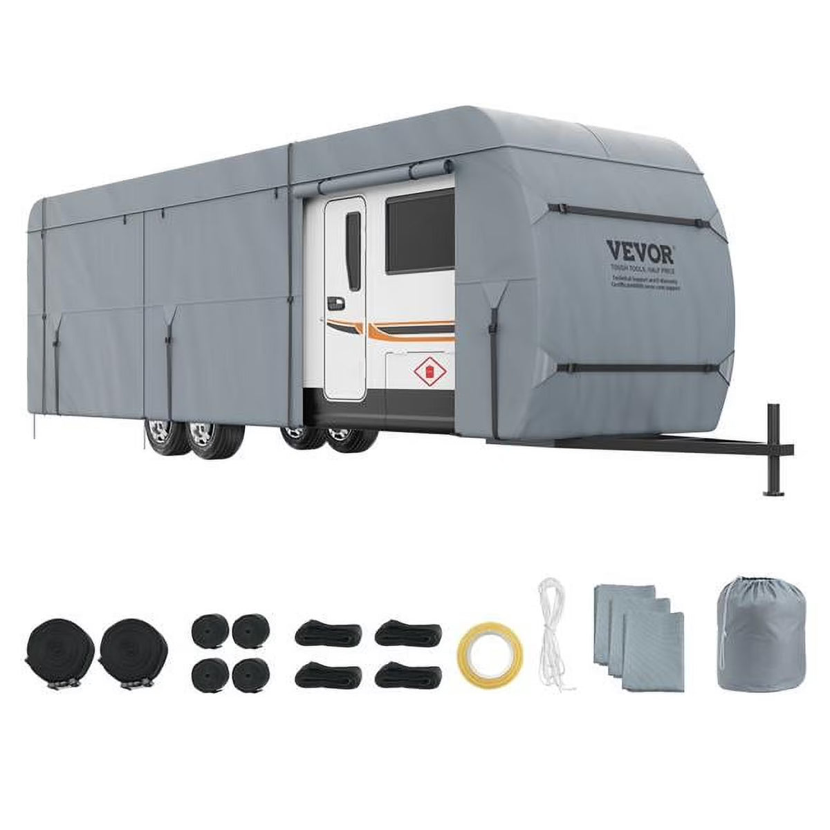 28-30 ft. 4-Layer Non-Woven Fabric Waterproof RV Cover F762