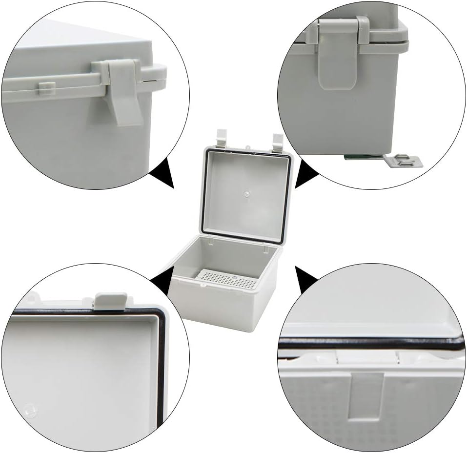 Waterproof ABS Plastic Electrical Box with Wall Bracket IP65 W24064