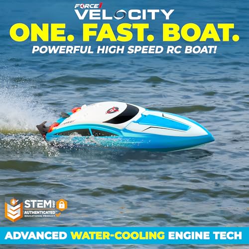 Blue Remote Control RC Boat with 2 Rechargeable Batteries I741718