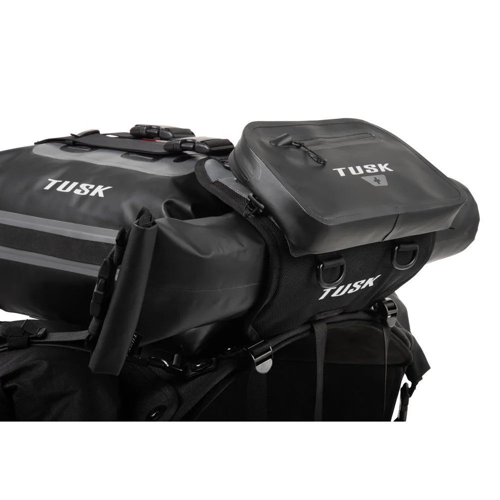 Rackless Luggage System with Dry Duffel Tail Bag Heat Shield Y6983