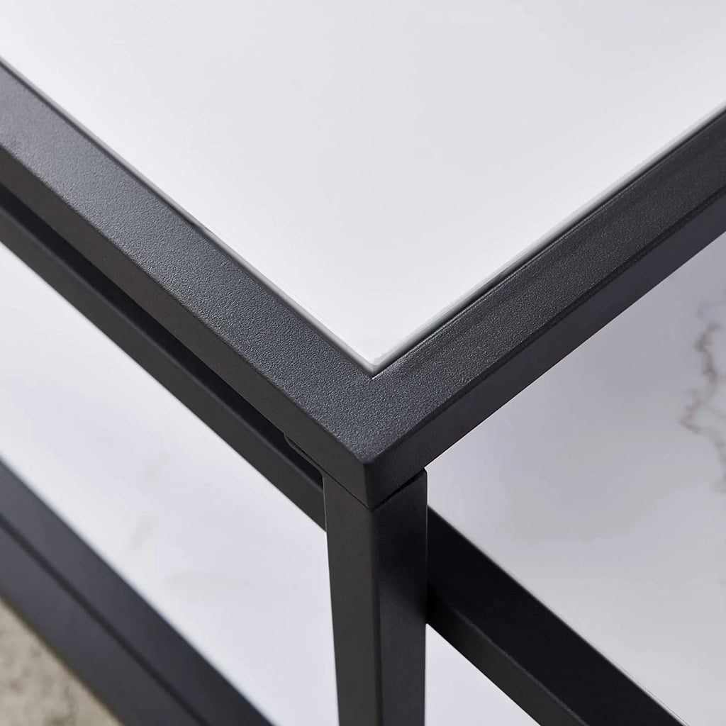 Marble Color Top Nesting Coffee Table Set with Metal Frame N456918