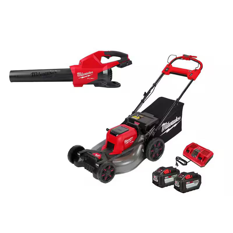 Brushless Cordless 21 in. Walk Behind Self-Propelled Mower with Battery, Charger & Blower C97851