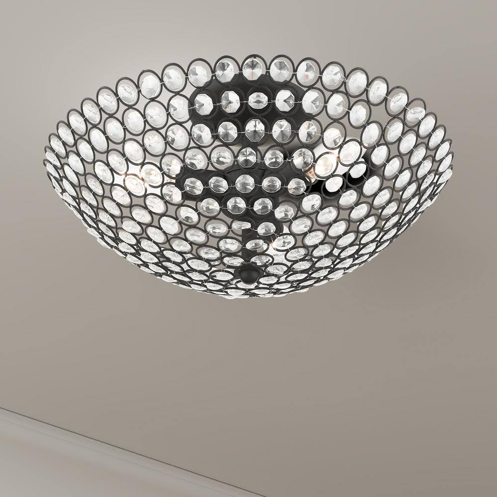 3 Light Semi-Flush Mount Black G50366