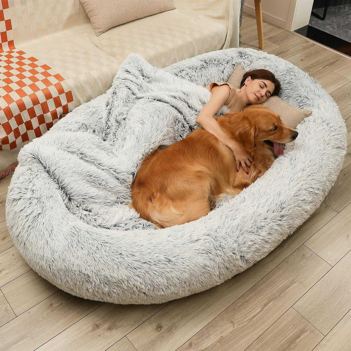 75 L x 50 W x 14 Th Human Dog Bed R722908