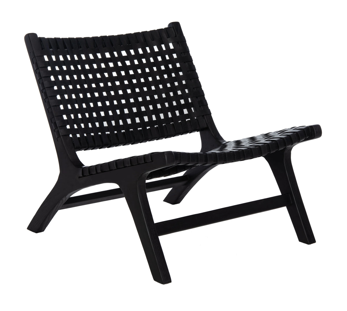 Black Leather Accent Chair B5101