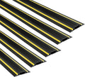 6FT Floor Cord Cover 5 Pack Black Yellow N2399