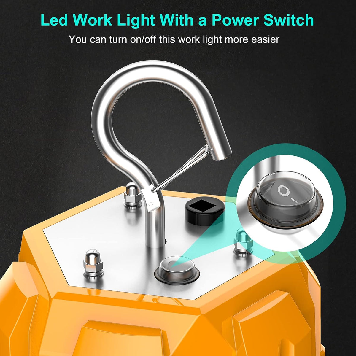 80W LED Portable Hanging Work Light, 11,600LM, IP65, Pack of 2 Q5660
