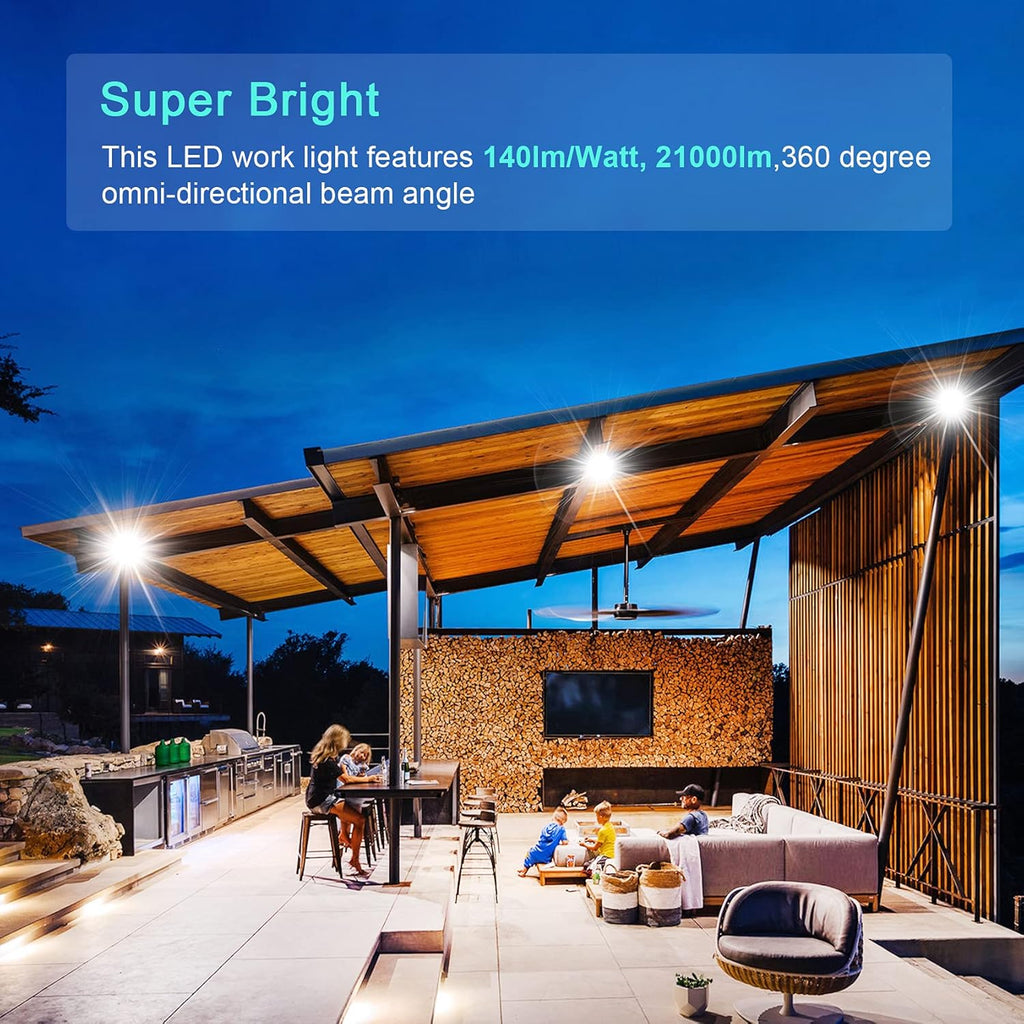 80W LED Portable Hanging Work Light, 11,600LM, IP65, Pack of 2 Q5660