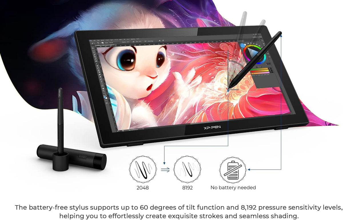 21.5" Drawing Monitor with Tilt Function and Red Dial D31354