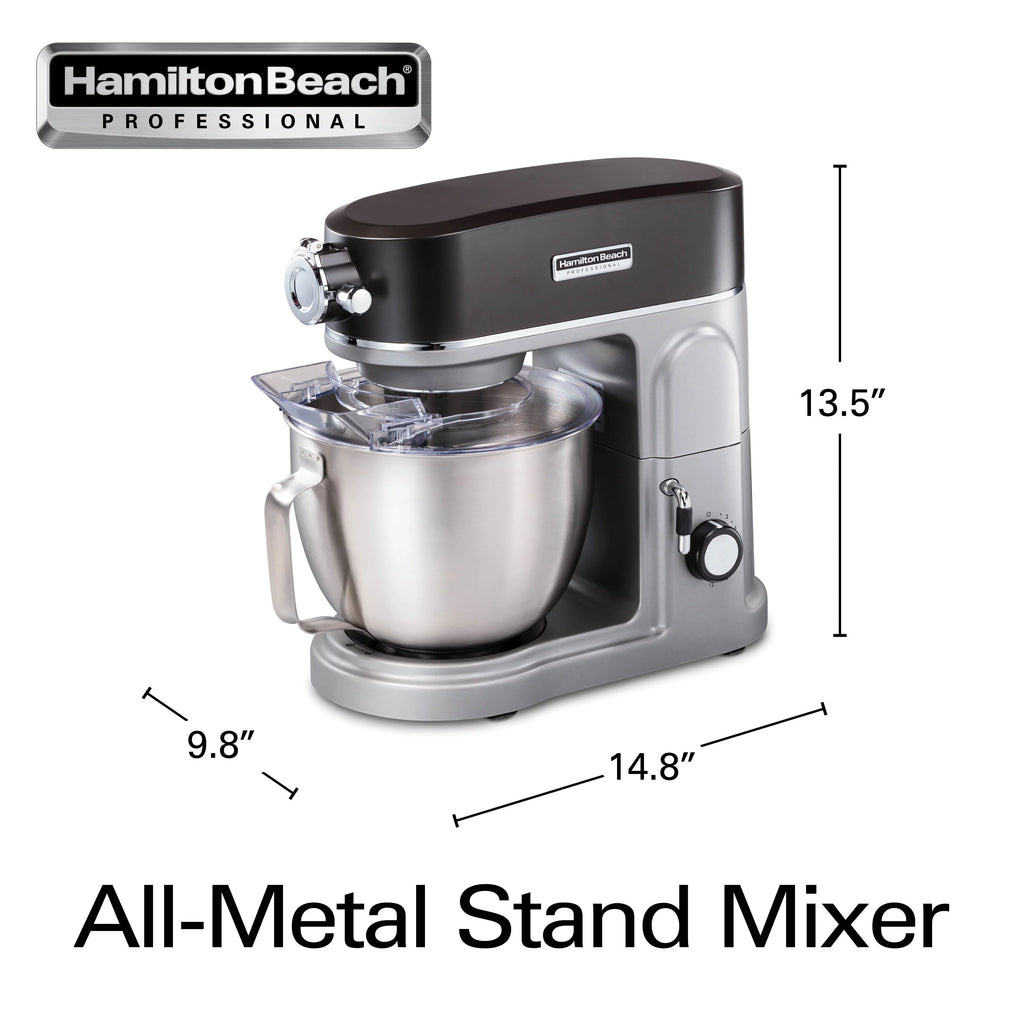 All-Metal Stand Mixer, 5 Quart Bowl, 12 Speeds, Silver F5806