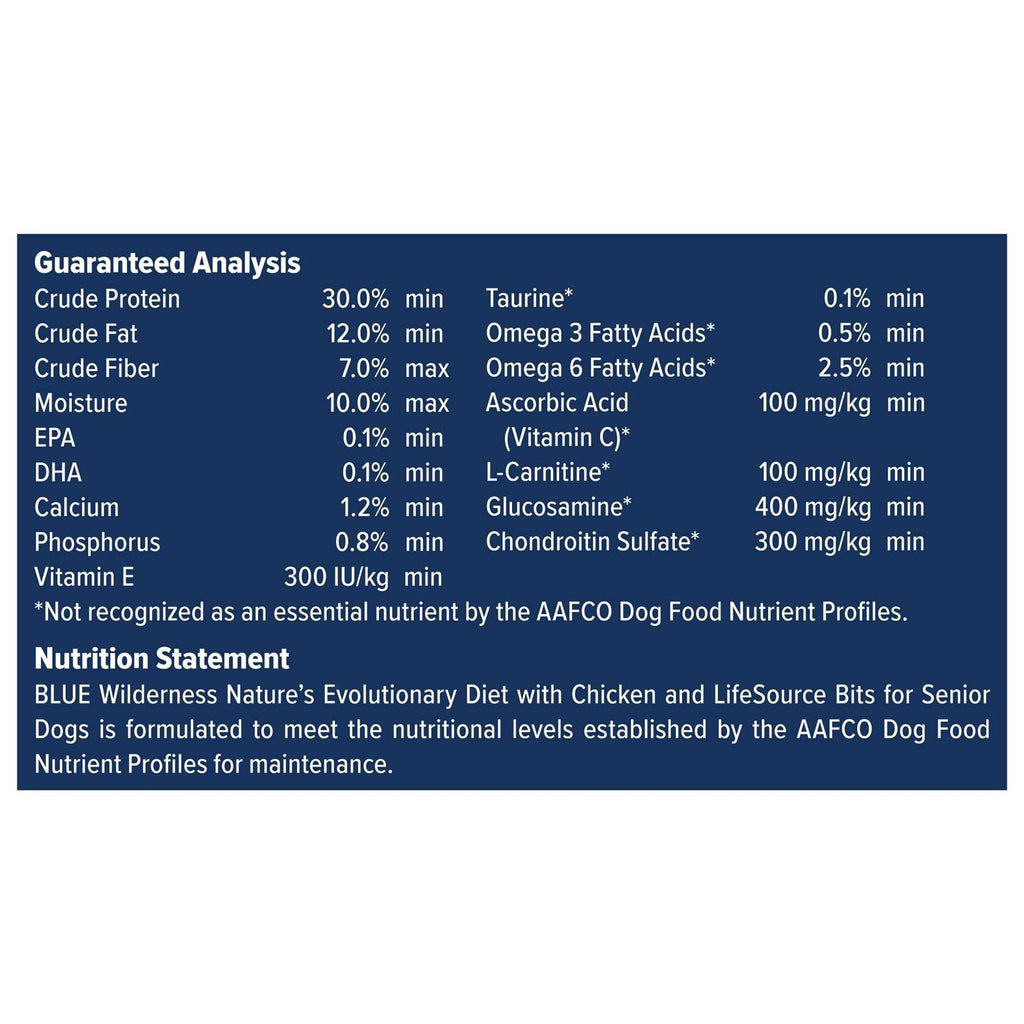 Chicken Senior Dry Dog Food U524