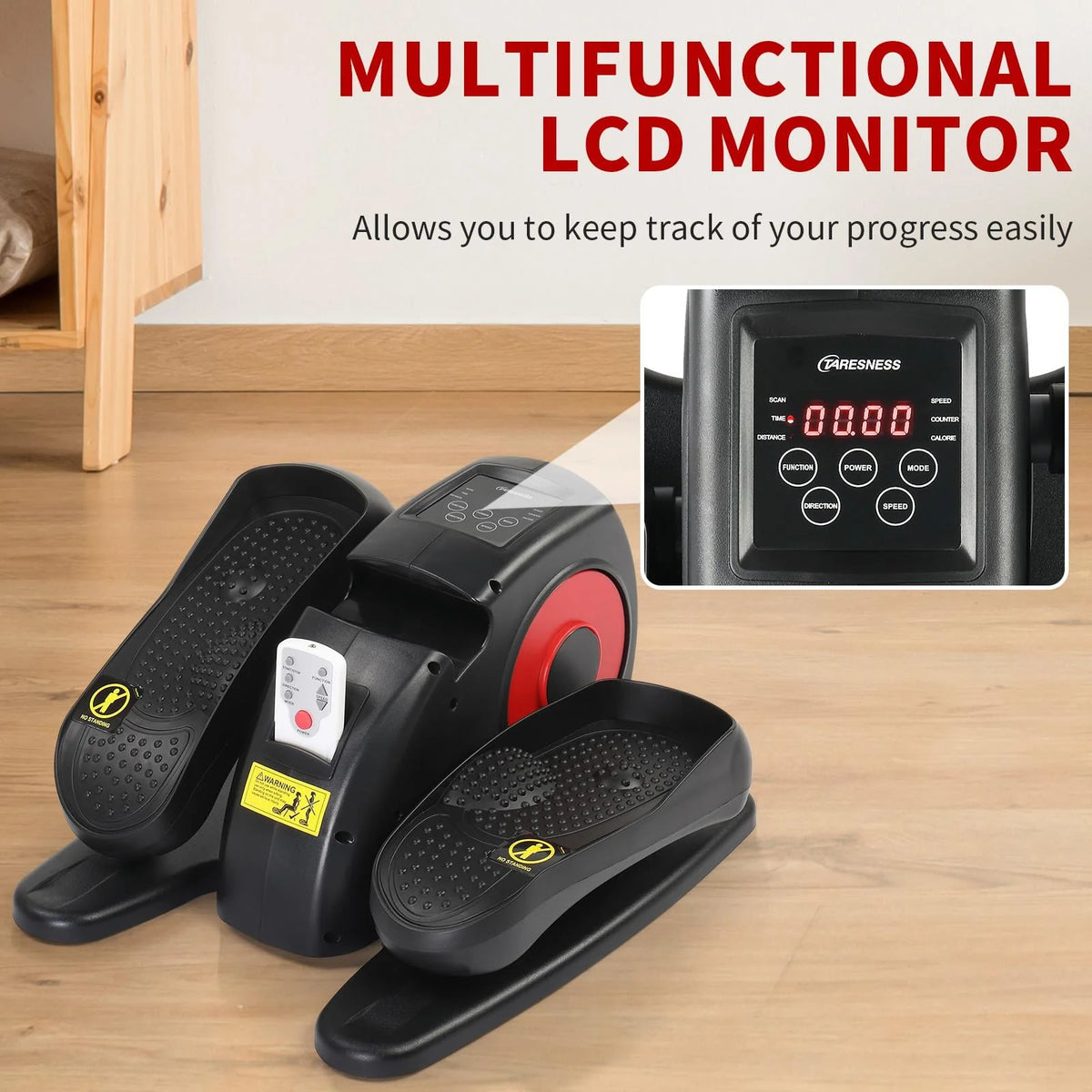 Black/Red Electric Elliptical Trainer E55015