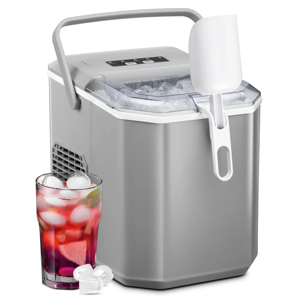 Countertop Portable Ice Maker with Handle and Ice Scoop, Black I1200
