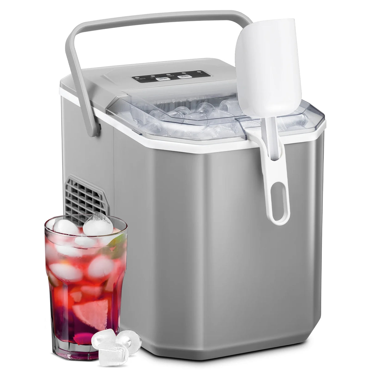 Countertop Portable Ice Maker with Handle and Ice Scoop, Black I1200