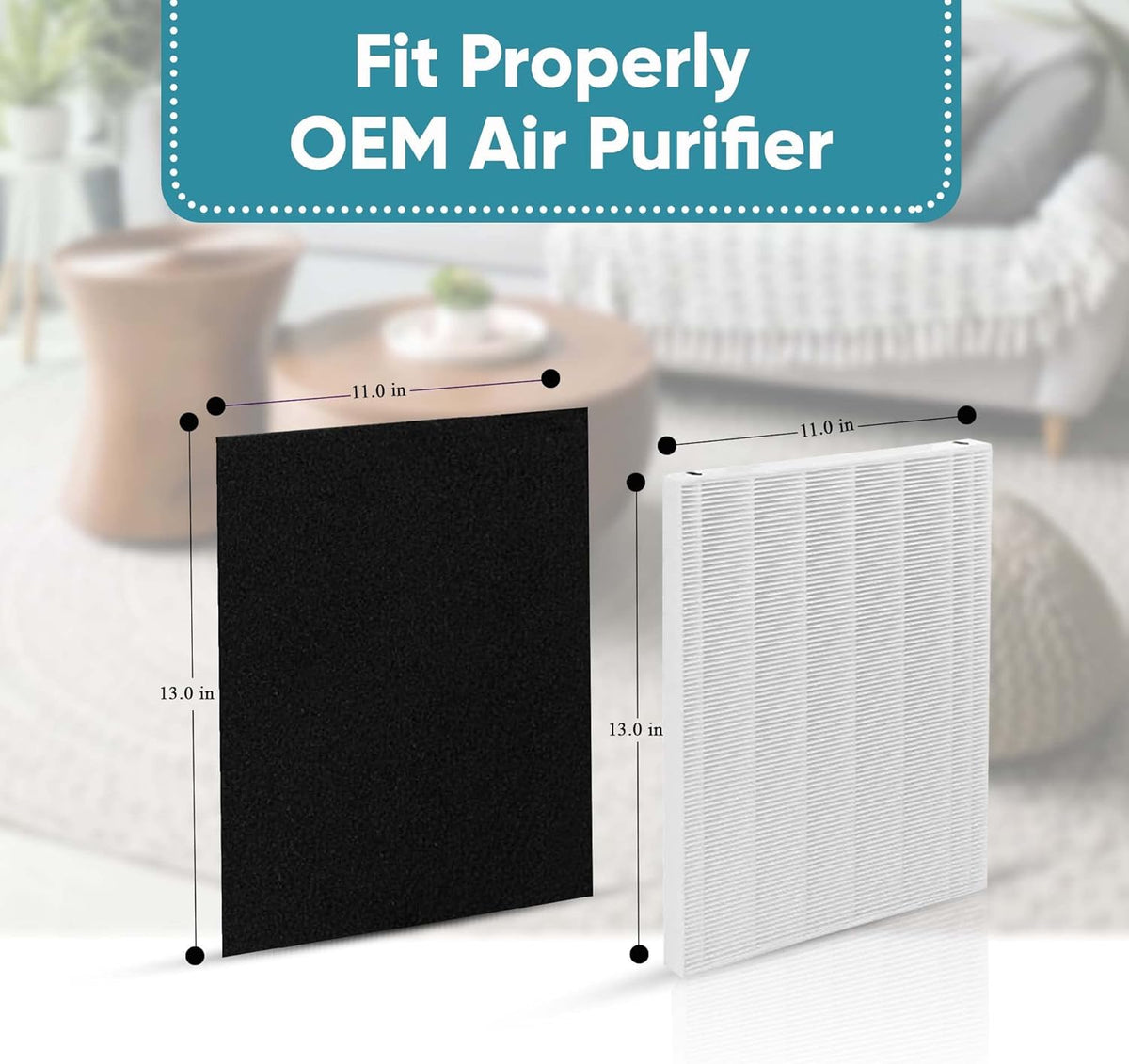 Pack of 2 True HEPA Filter + 8 Activated Carbon Filters L8846