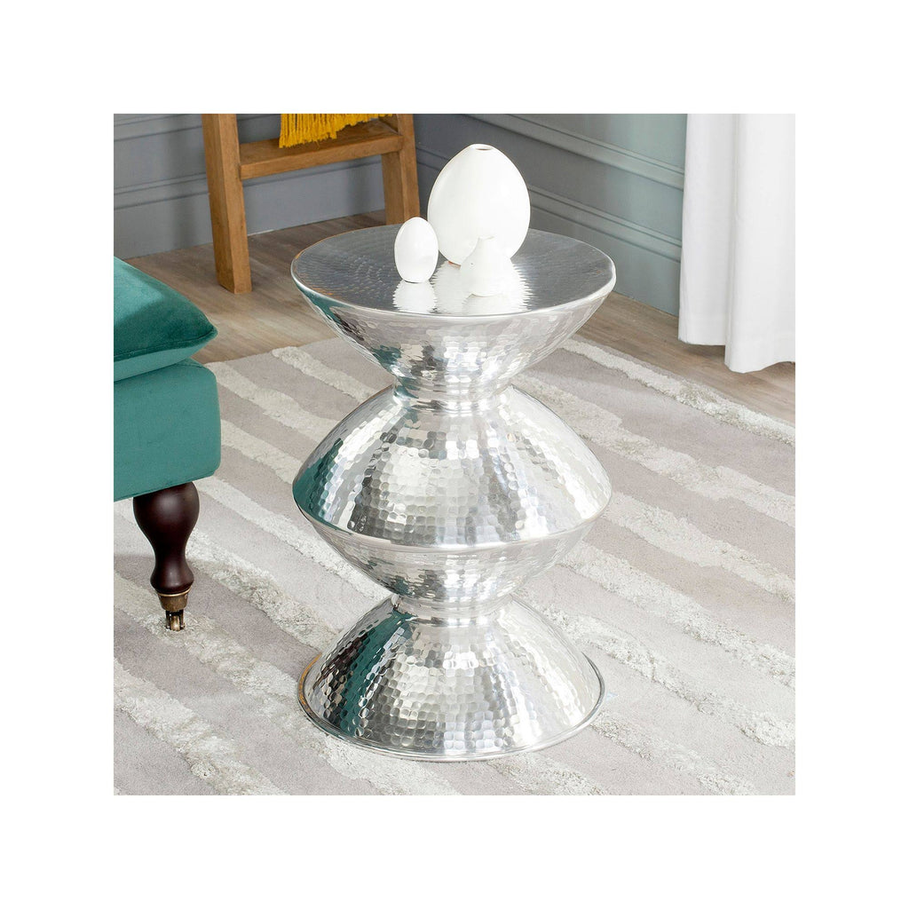 Silver Metal Table Stool L394