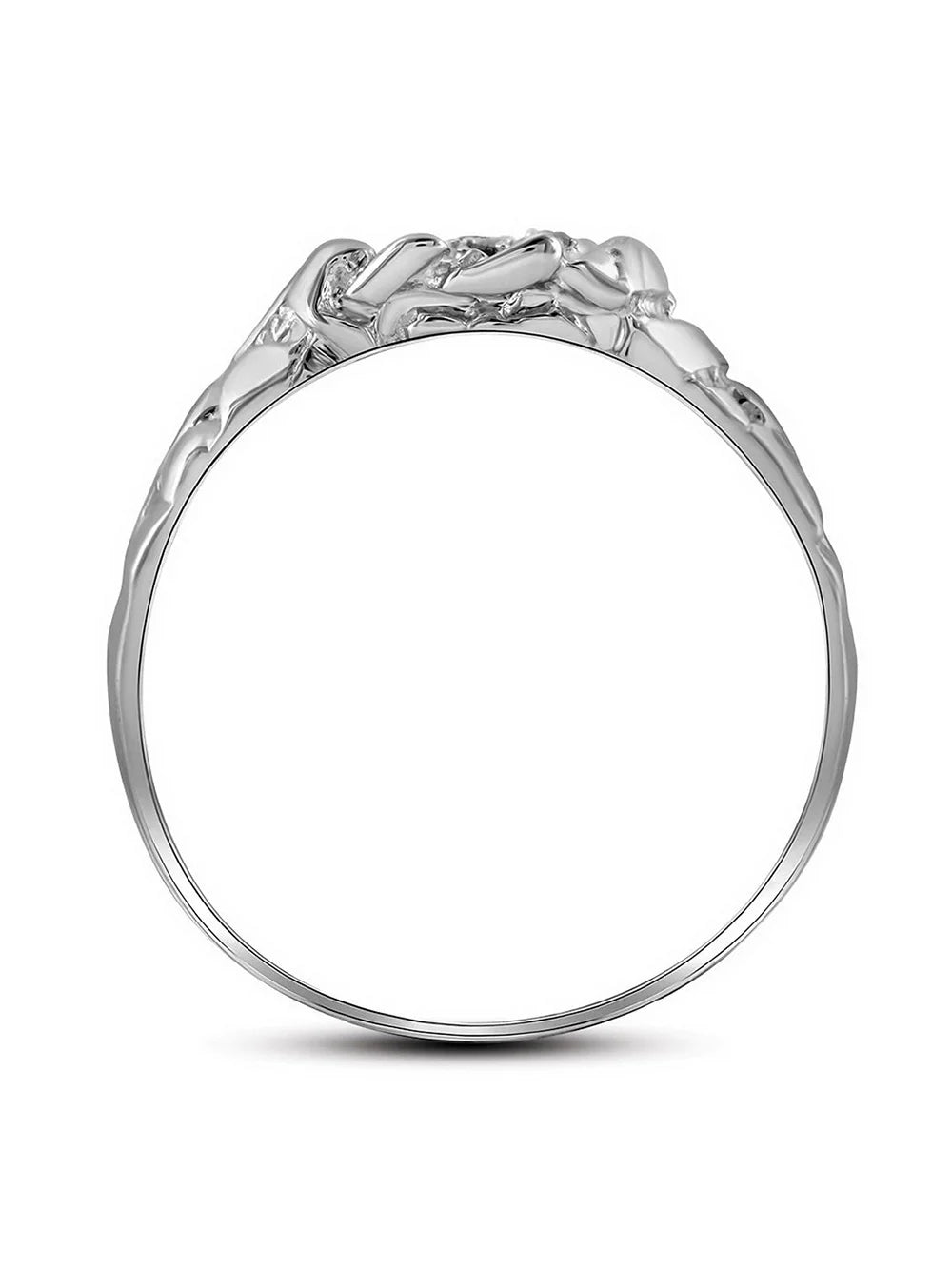 1/20 Cttw Sterling Silver Diamond Cluster Ring A427