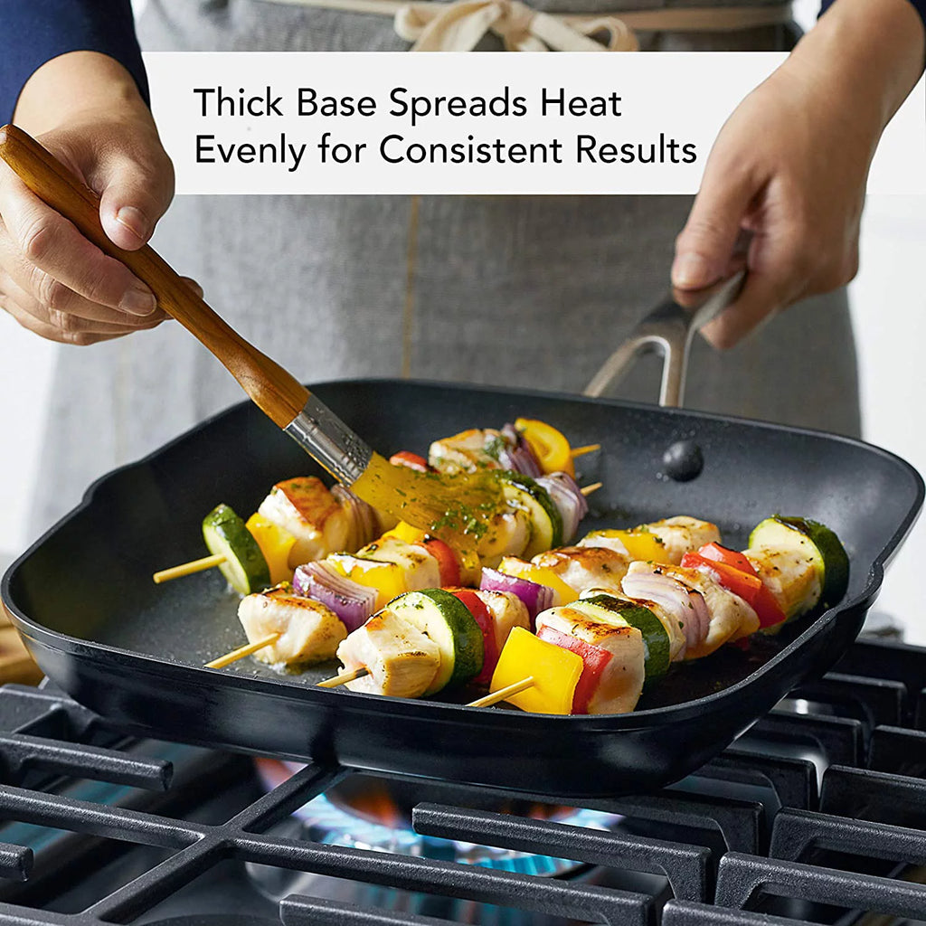 Hard Anodized Induction Nonstick Frying Pans Set 4 Piece Matte Black K677