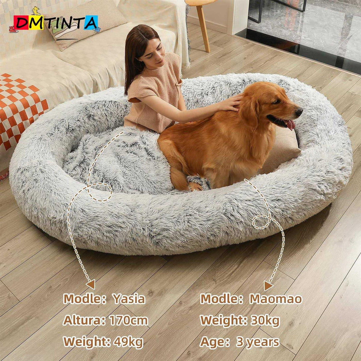75 L x 50 W x 14 Th Human Dog Bed R722908