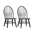Black Set of 2 Traditional Side Chair R6292