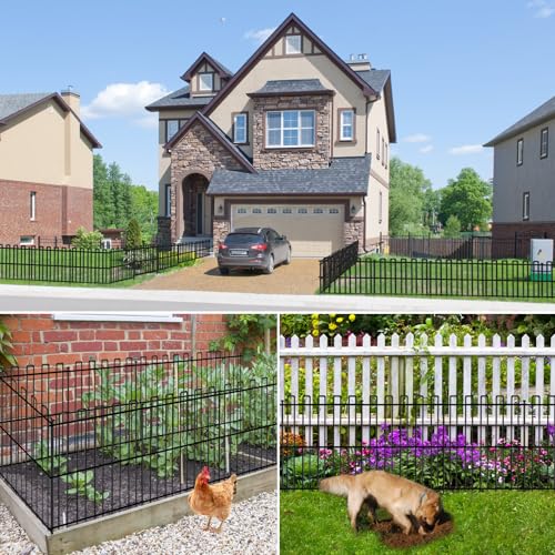 No Dig Animal Barrier Fence, 13in x 37ft Rustproof Metal Garden Edging I782