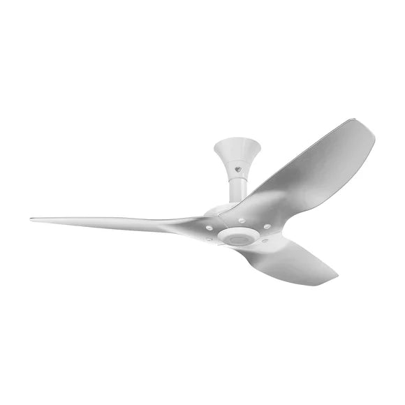 60 Ceiling Fan with Brushed Aluminum Blades and White Finish with LED R535600
