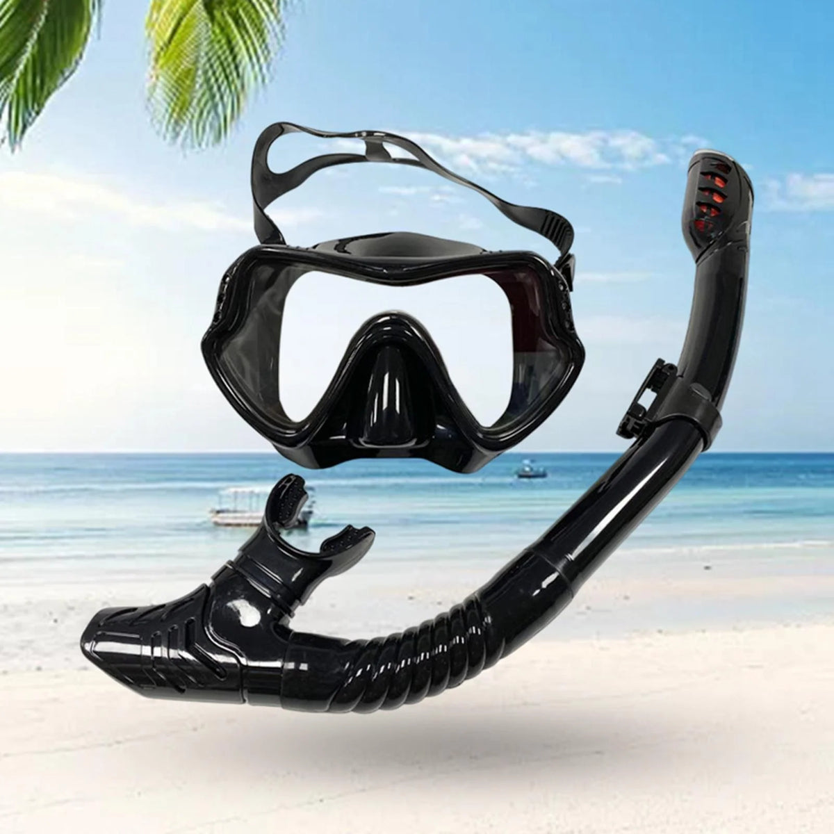 Black Panoramic Snorkeling Set U6730