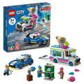 Ice Cream Truck Police Chase Van Toy with Splat Launcher & Police Car U59892