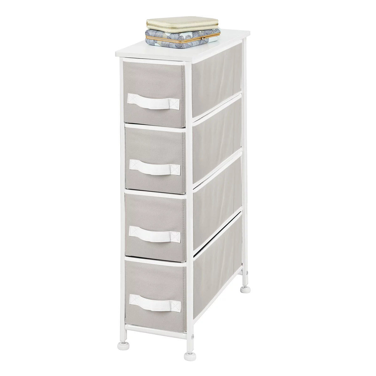 Narrow 4 Fabric Drawers Dresser B4973
