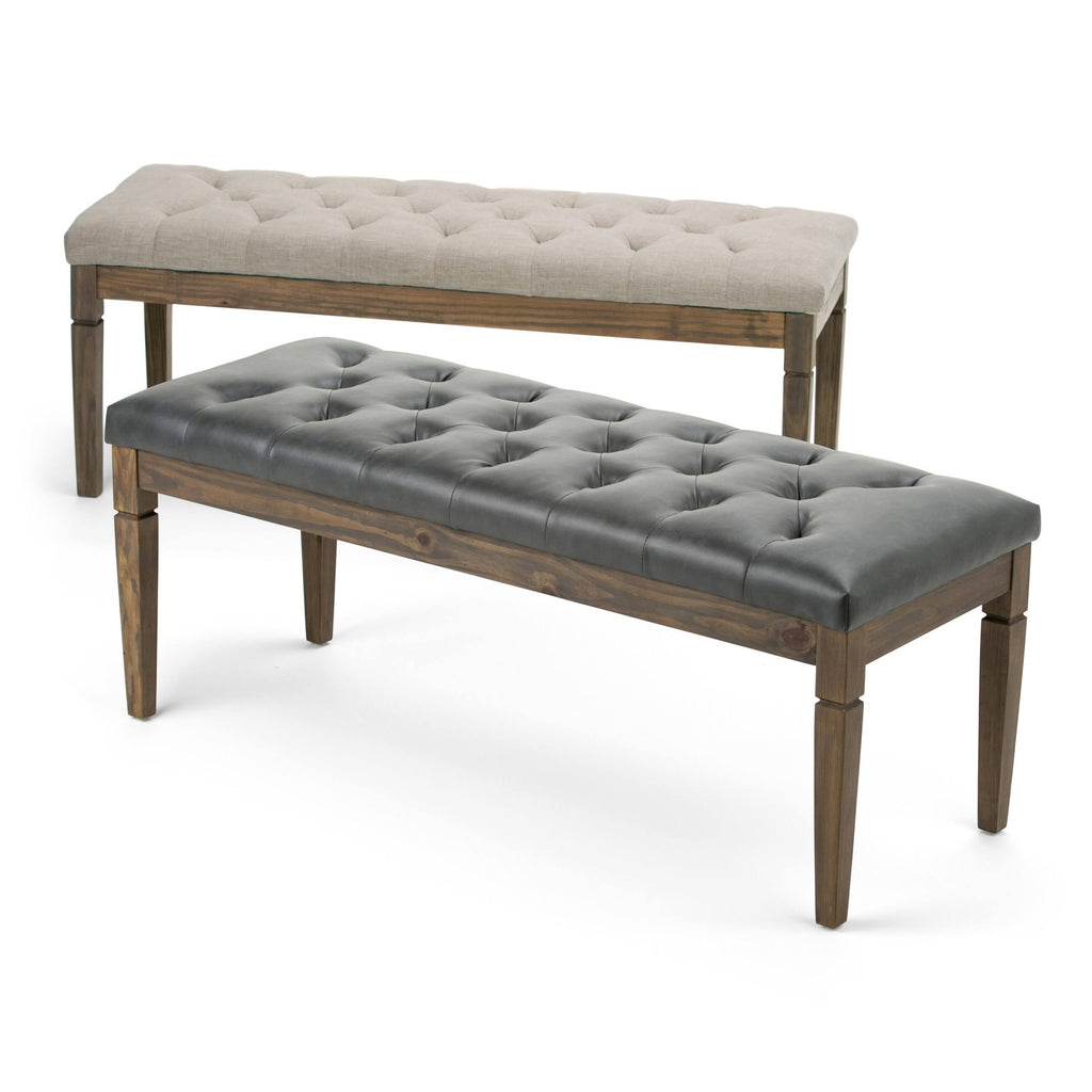 Distressed Saddle Brown Rectangle Ottoman Bench Y669