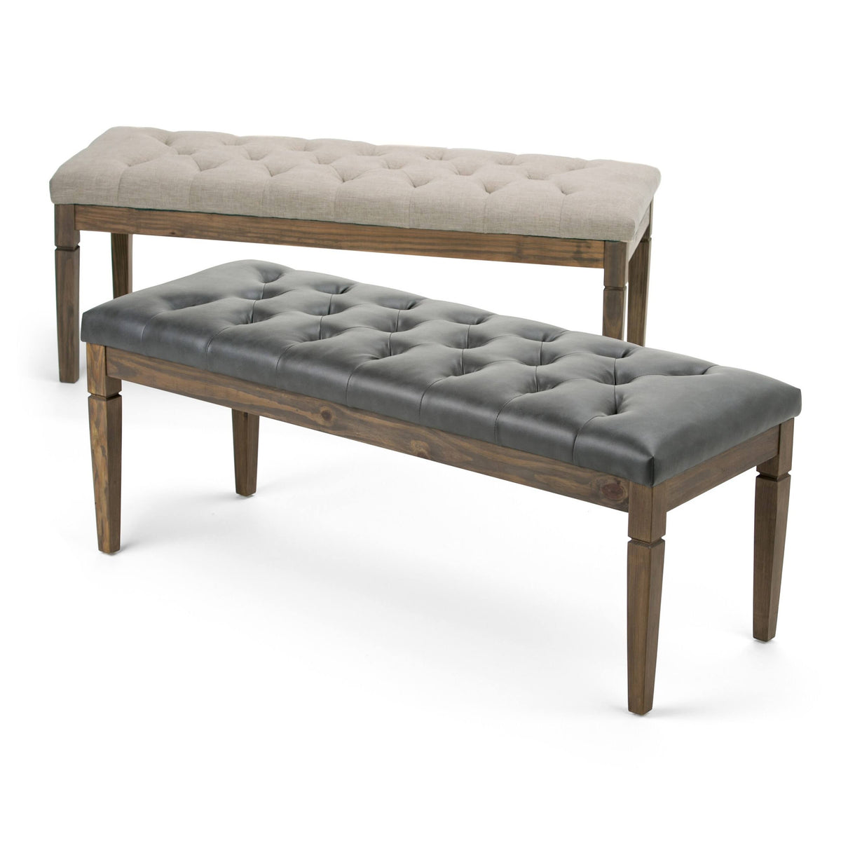 Distressed Saddle Brown Rectangle Ottoman Bench Y669