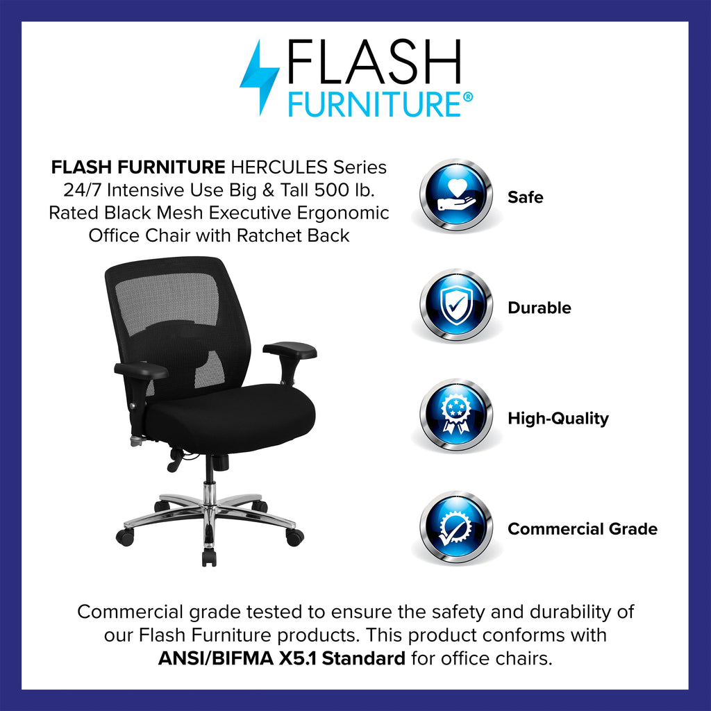 Black Mesh Ergonomic Office Chair I340
