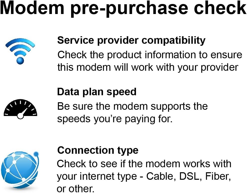 AC1900 DOCSIS 3.0 WiFi Cable Modem Router Combo (Renewed) B34899