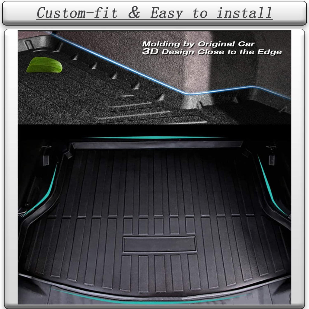 All Weather Rear Cargo Trunk Tray Floor Mats for 2011-2019 Ford Explorer 5 seats H2381