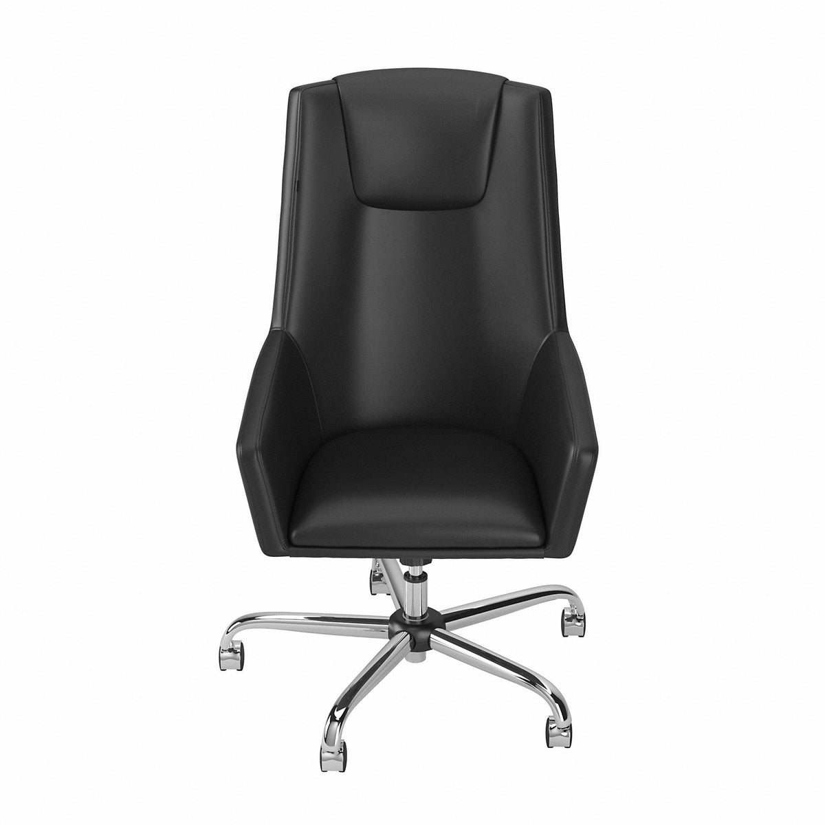 Black Leather Box Chair U15990